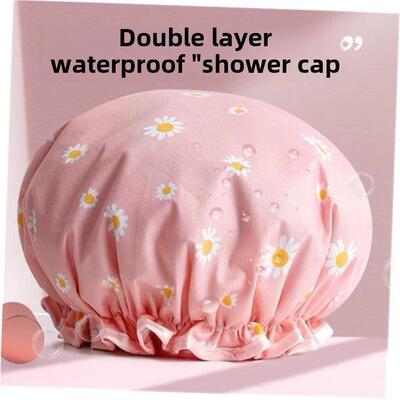 Shower cap for womens double thick waterproof shower cap