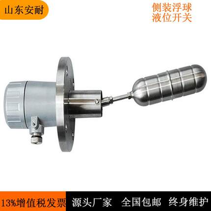 法兰连接侧装顶装浮球液位开关防爆型浮球液位开关液位计