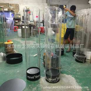 颈枕展柜亚克力飞机头枕展示柜U型车枕货架圆管形透明枕头陈列架