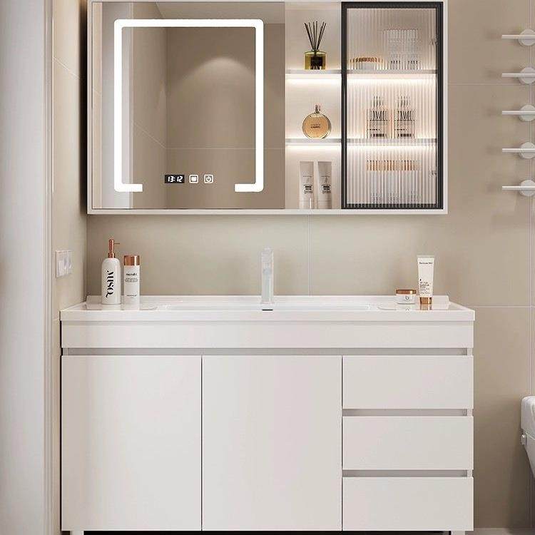 JONIMW橡木浴室柜落地178组生间洗手脸盆漱台洗一体陶瓷盆合卫落