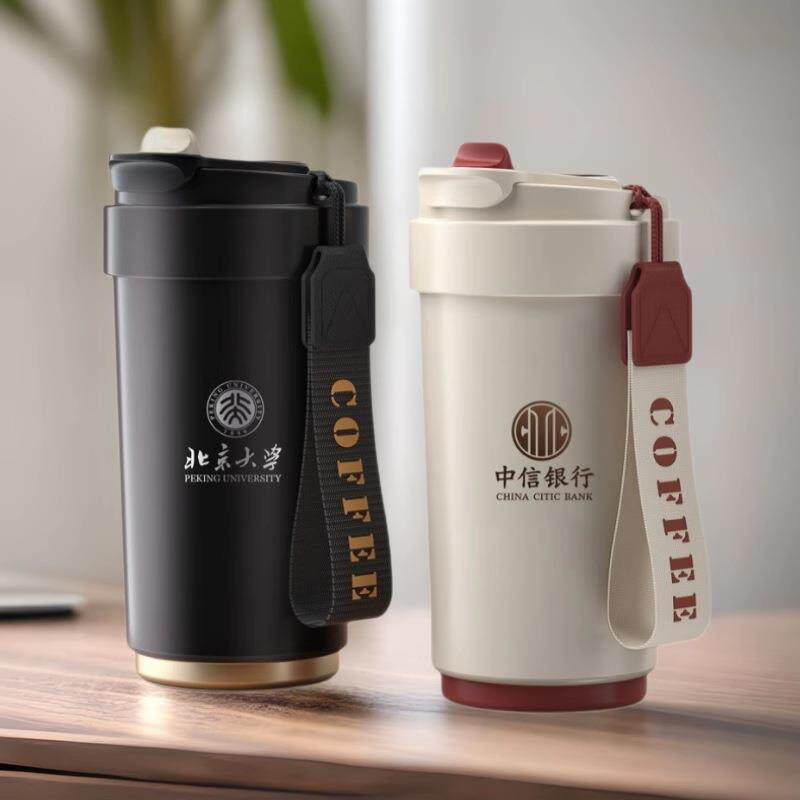 不锈钢咖啡杯316智能温显保温杯男女简约随行水杯广告礼品可印制