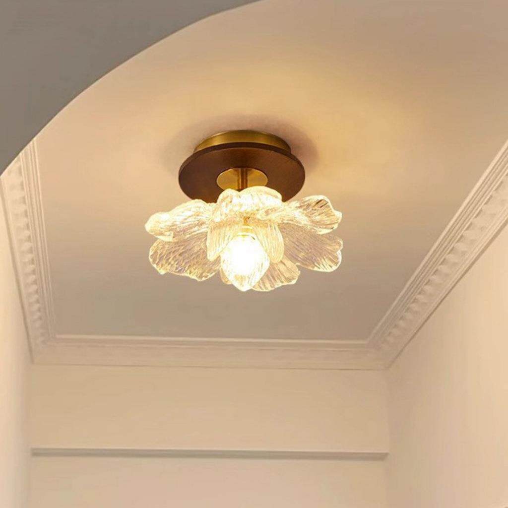 法式轻奢入户玄关灯走廊过道灯复古中古进门灯宋代美学阳台吸顶灯