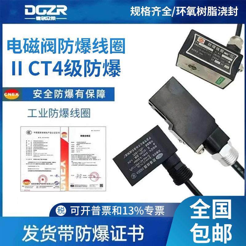 电磁阀脉冲阀防爆线圈09 11 12 13 14 16 20MM孔水阀AC220V DC24V
