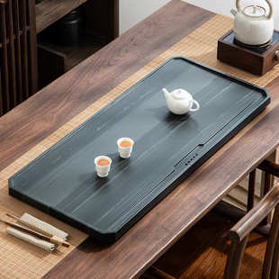 茶具乌金石茶庭台办公室用海玉功夫茶茶盘石材皇家用简约天然排水