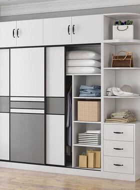衣柜推拉家门木质组装用衣橱板式储物柜家具简易衣ELI橱卧实室家
