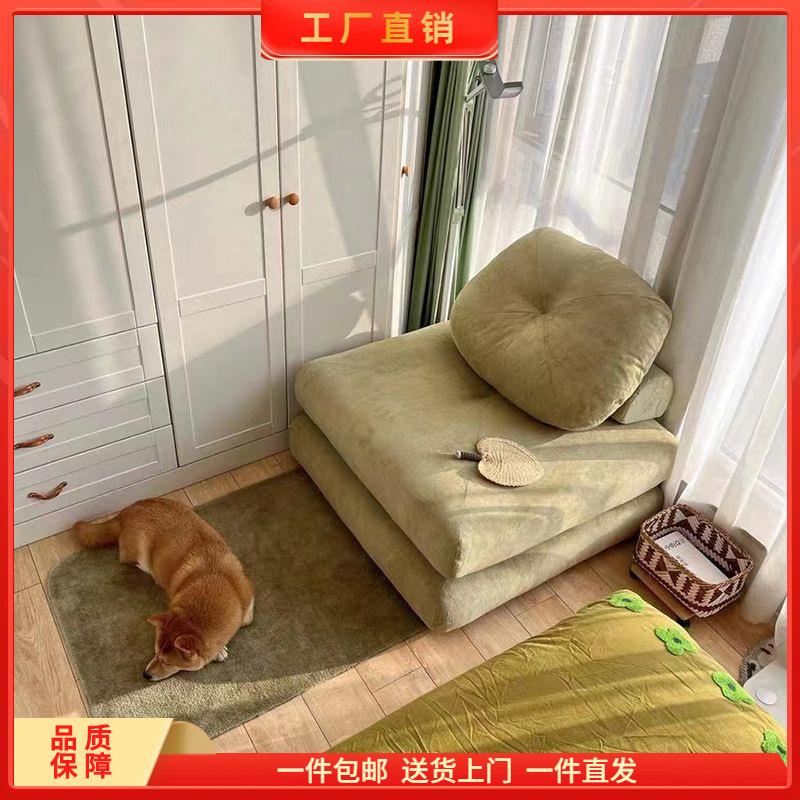 沙发床两用小户型出租屋卧室多功能两用布艺沙发单人可折叠沙发床