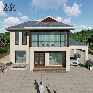 厂家直销二层轻钢龙骨结构搭建度假别墅住宅农村自建房设计施工