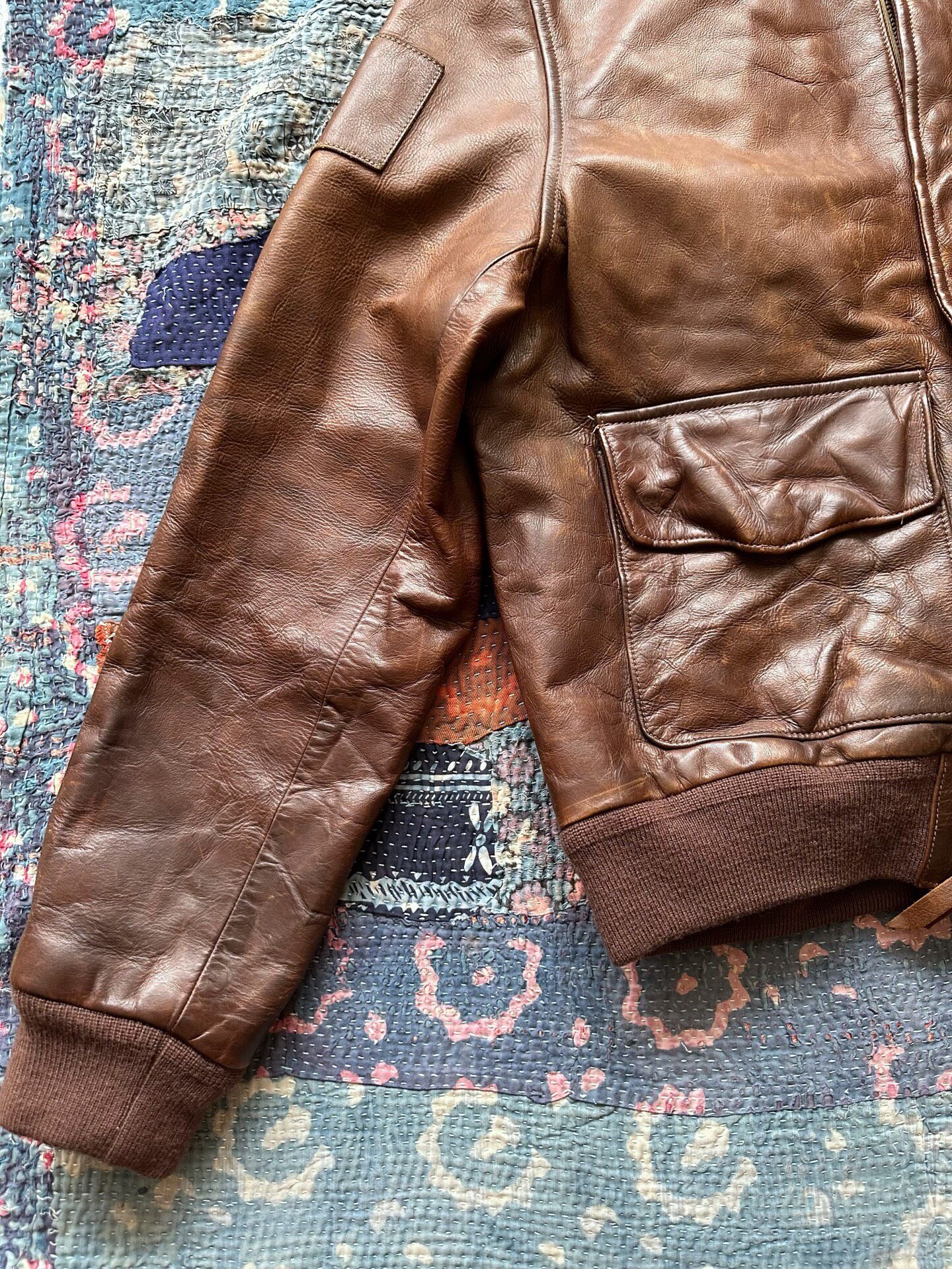 Polo Ralph Lauren Distressed Leather Jacket — label
