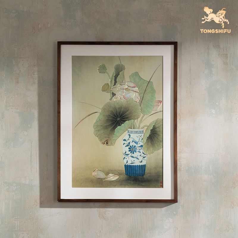 手工錾刻 铜雕画《平平安安》新中式室内客厅背景墙装饰画图片
