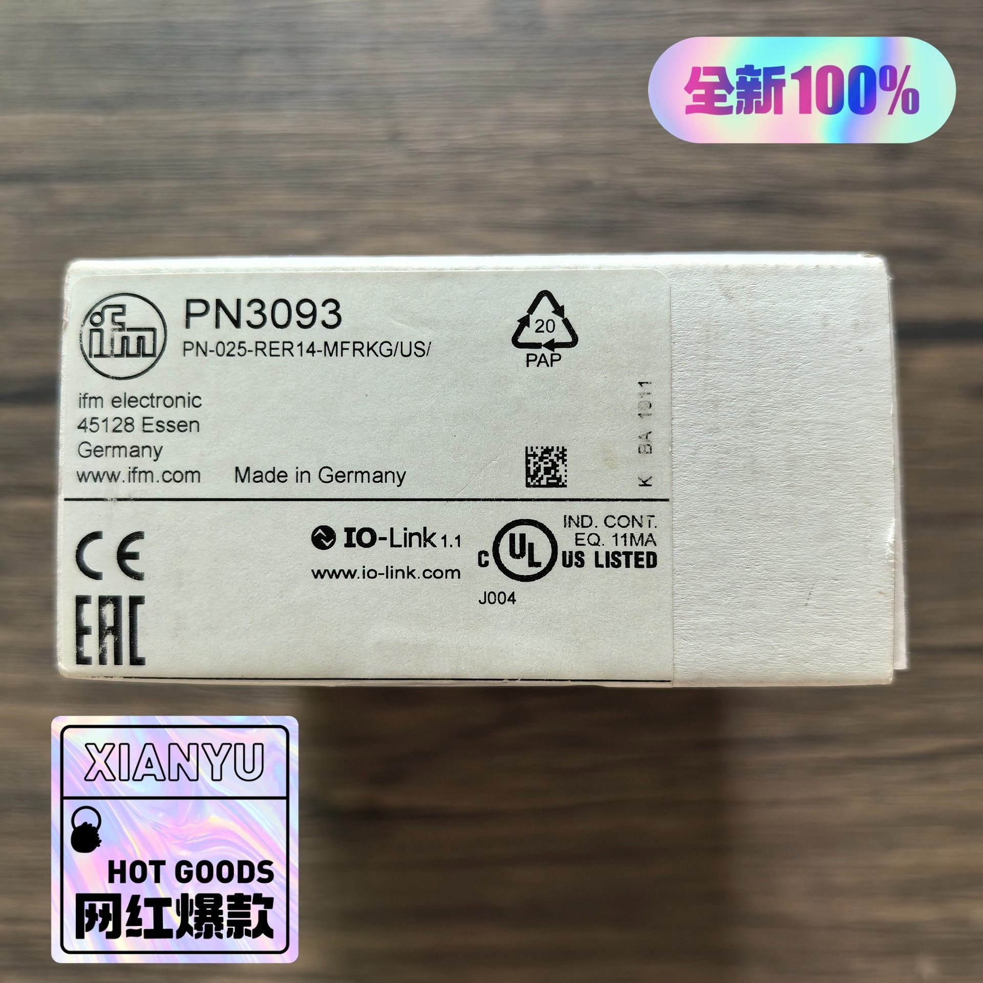 全新原装正品 IFM易福门 PN3093 压力传感器，实物拍