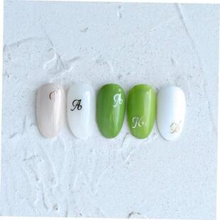 Nail Alphab 1pcs Letter Silver Black Golden Russian Stickers