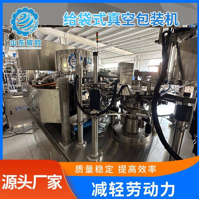 给袋式真空固体颗粒包装机虾条薯片包装设备大型膨化食品给袋机