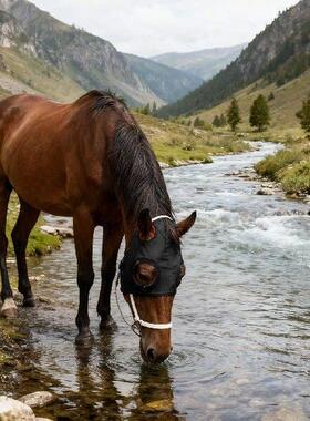 Horse Eye Cover Sandproof Mesh Shield Horse Eye Hood For
