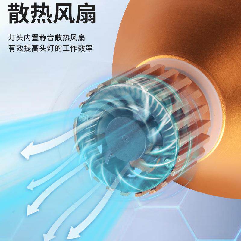 俱竞阳手持款防水超氙气探照头灯可调光便携接12/24v户外夜钓超亮