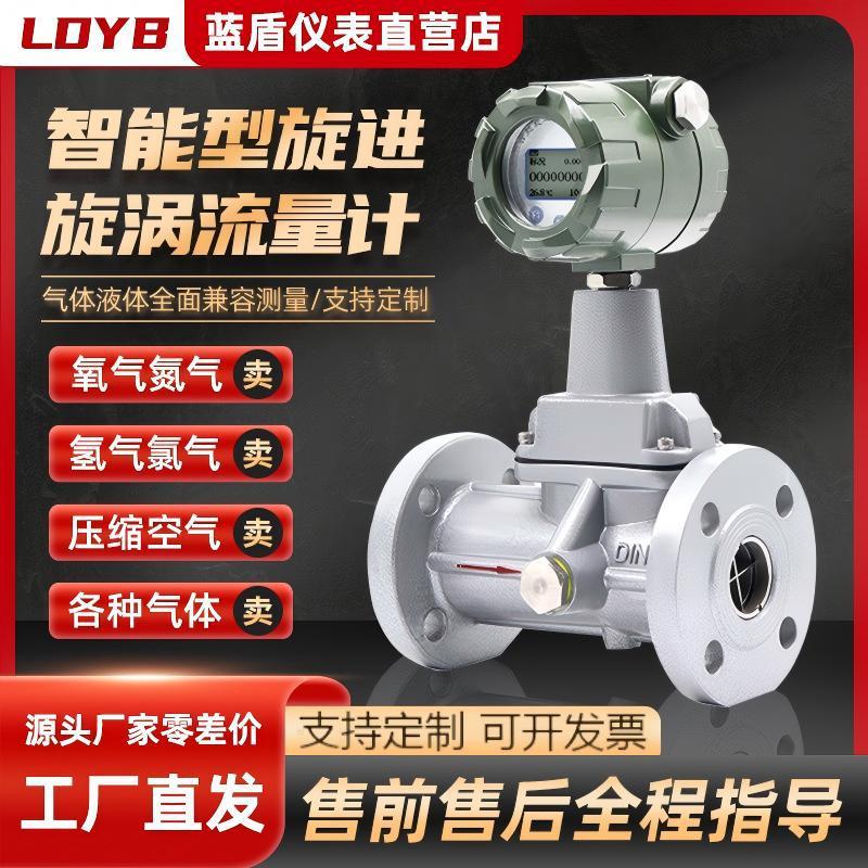 智能旋进旋涡流量计天然气煤气沼气气体流量计数显防爆型蓝盾液体