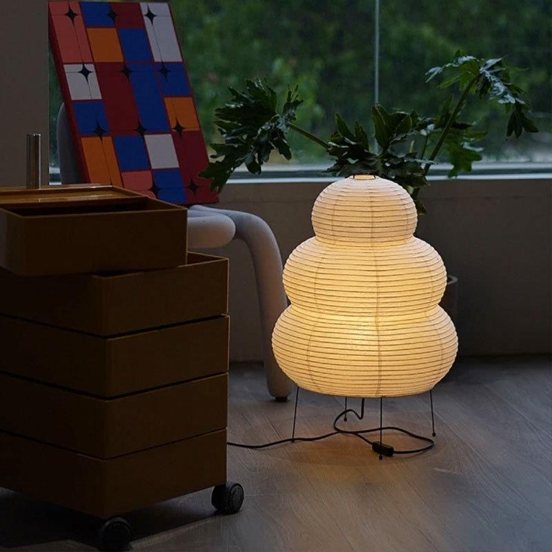 跨境厂家日式台灯野涌季918诧风客厅口宣纸灯简宿约民卧室床头装