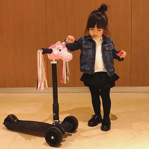 marshki小千千儿童滑板车可加座椅折叠升降脚踏滑滑车粗轮1-15岁