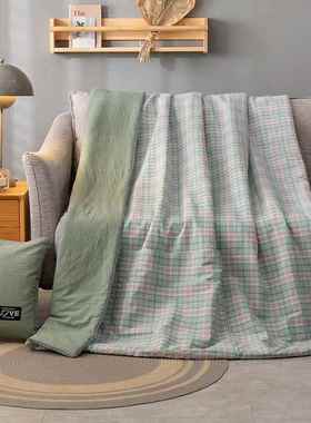 V4机5O双面纯棉两用口抱枕被子可洗靠FIM枕被室办公汽车午袋休枕