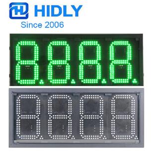 河信阳南6寸绿GAS8Z8888888户外高色亮防水绿led色油价广告牌厂家