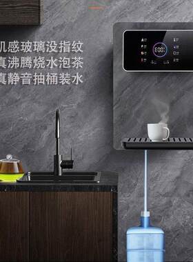 管线 线机自吸式家用办公室饮水机下置水桶装水瞬热壁挂式茶吧机