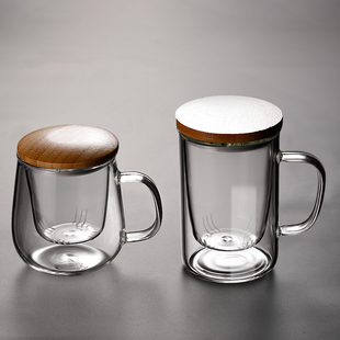 创意玻璃杯 厂家供应家用茶水分离泡茶杯大容量杯子过滤办公室日式