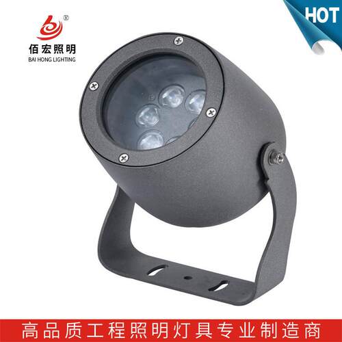 LED工程投光灯户外建筑亮化庭院照树灯RGBW广告文旅圆形投射灯