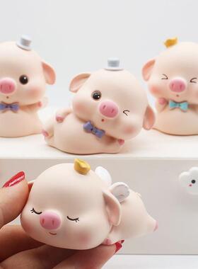 车载摆件饰品摇头小猪车内网红可爱创意高档车上中控台香薰女