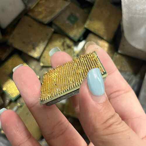 电脑CPU针电子镀金废料洗金炼金用品AMD满脚针cpu提炼材料