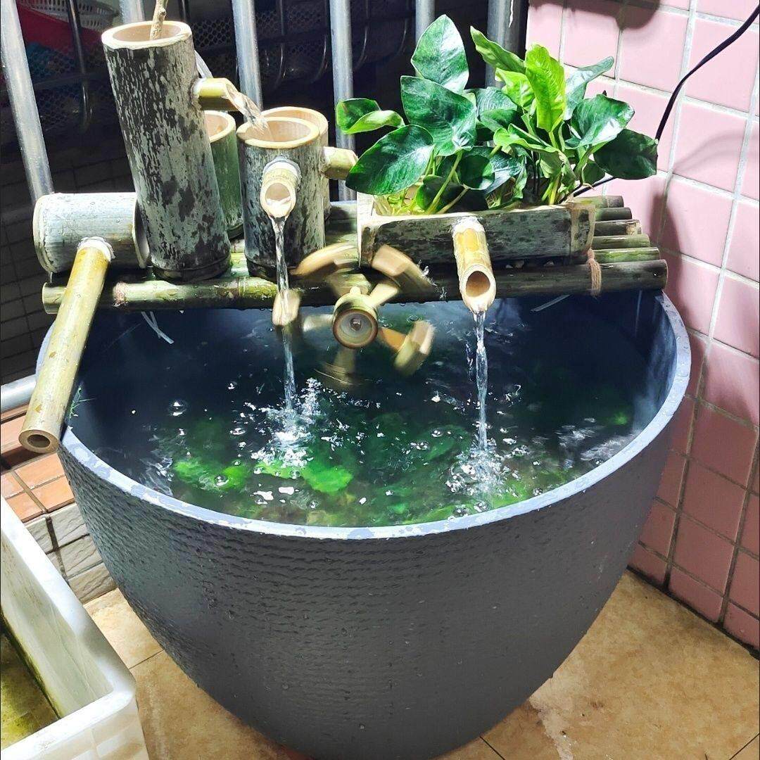 缸盆养鱼特大号水缸花盆树脂加厚塑料客厅落地阳台庭院养鱼荷花