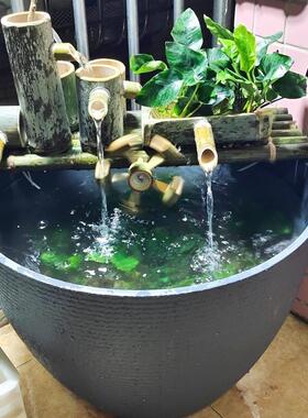 缸盆养鱼特大号水缸花盆树脂加厚塑料客厅落地阳台庭院养鱼荷花