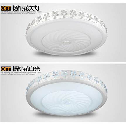 包邮LED吸顶灯简约客厅灯温馨卧室灯饰圆形书房餐厅铁艺灯具