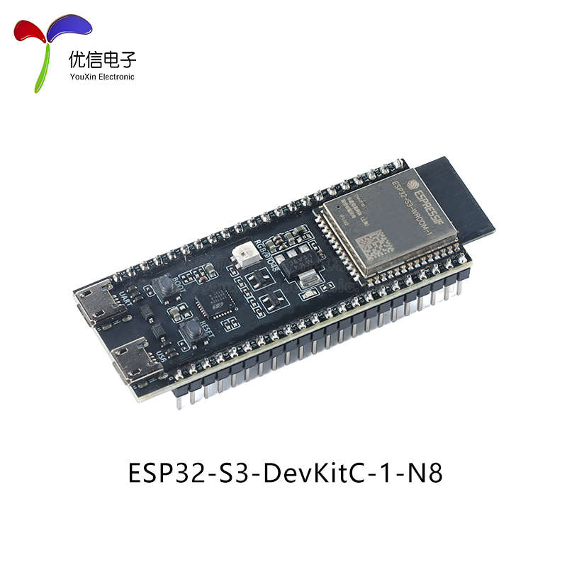 ESP32-S3-DevKitC-1开发板模块搭载ESP32-S3-WROOM-1U模组N8/N8R2