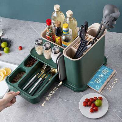 免装IPO房厨收纳架安调料盒组合用品套装家用多格餐具能多功置物