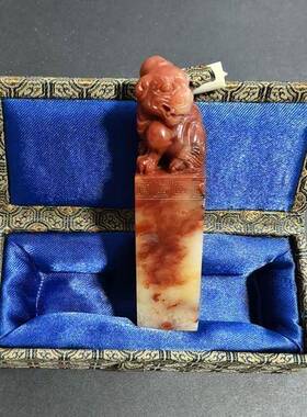 寿山芙蓉石雕刻钮头瑞兽呈祥书画闲章文创金石篆刻姓名印章收藏品