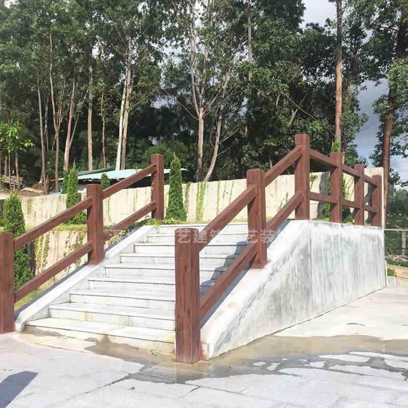 深圳大量供应欧式GR线条仿木纹栏杆隔离栏水泥制构件直销
