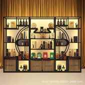 置红酒架JD 88展示柜酒架酒柜铁艺地发光落展示架酒物庄酒吧商用