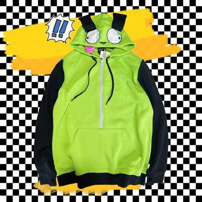 Anime Invader Cosplay Costume Coat Alien Zim Hoodies Jacket