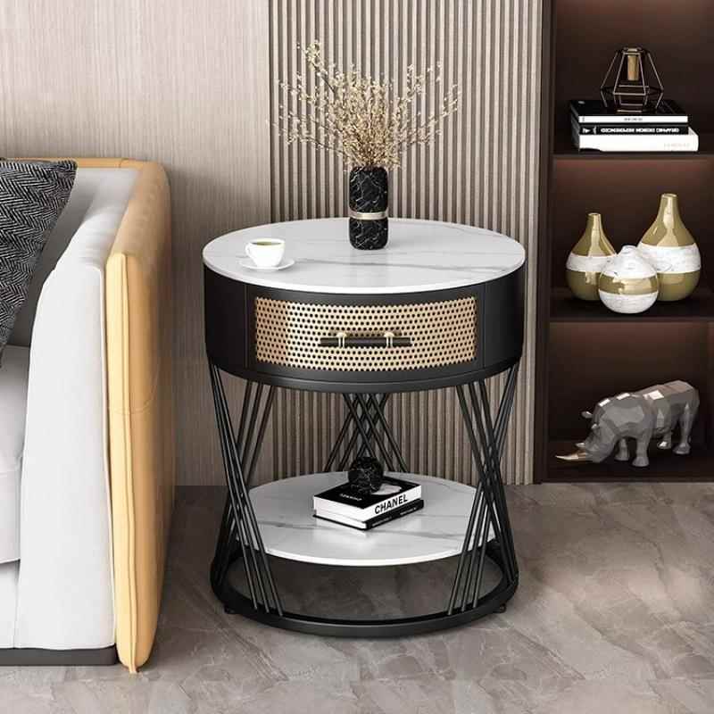 岩板沙发边几侧边柜客圆厅简约现代角简约风床头形FFI几创阳意台