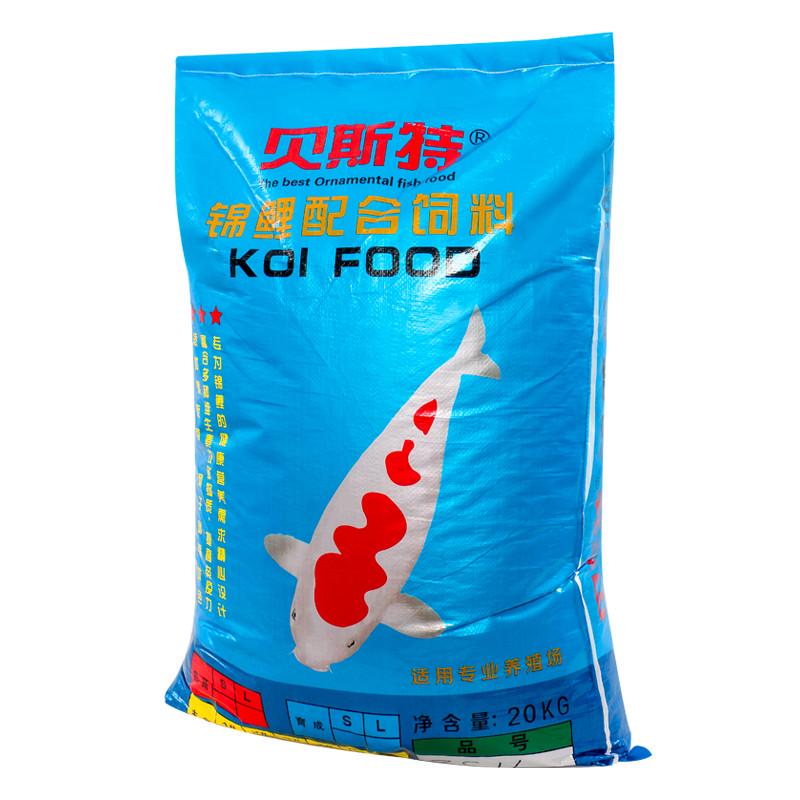 贝斯特锦鲤饲料鱼粮40斤金鱼观赏鱼饲料上浮粮增体增色不浑水鱼食