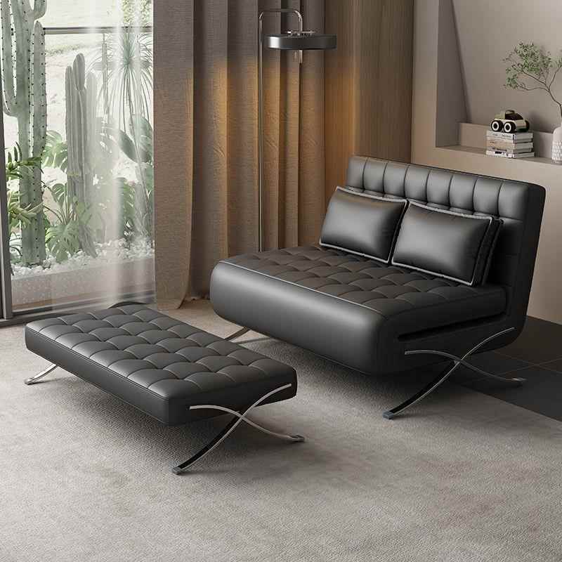 单人沙发床可折叠两用客厅小户型巴塞罗那阳台书房黑色懒人沙发椅
