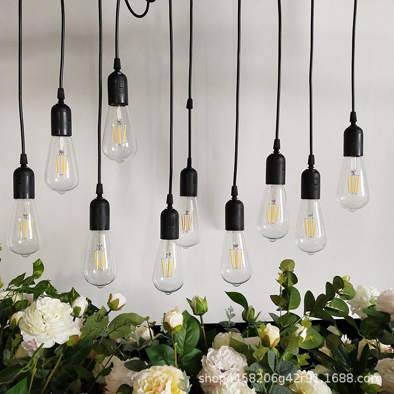 新款婚庆道具森系婚礼龙珠吊灯 爱迪生灯泡吊灯钨丝灯泡装饰品