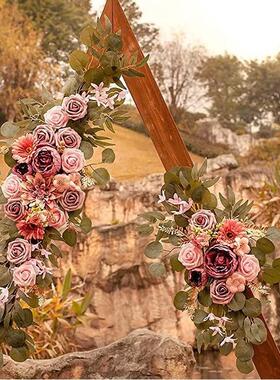 跨境仿真花花拱门花两件套造装花婚礼饰人花迎宾花拱2292门艺布置