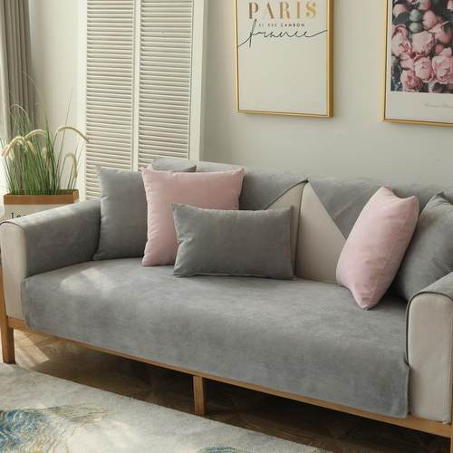 防水沙发垫防猫抓四季通用防滑现代简约纯色宠物隔尿沙发套靠背巾