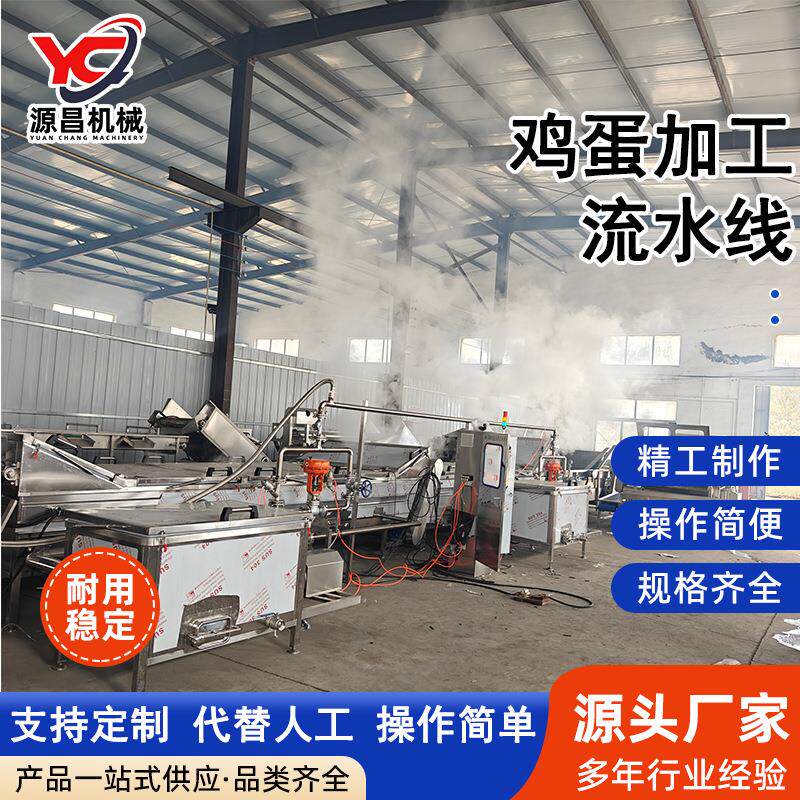 鸡蛋定心蒸煮剥壳流水线笨鸡蛋土鸡蛋清洗生产线鸭蛋鹅蛋清洗设备