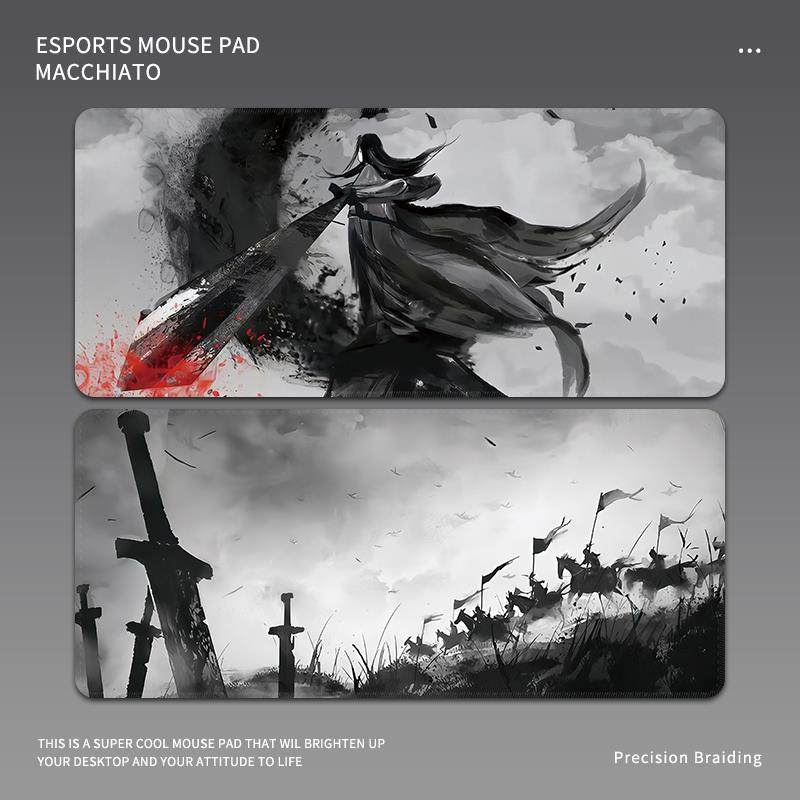 滑鼠垫超大动漫电脑垫桌面垫水墨武侠键盘垫子电竞游戏专用滑鼠垫