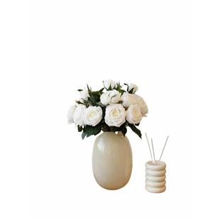 饰客厅摆件绢花其他雏菊 轻奢餐桌花摆设北欧装 保湿 假花花玫瑰花