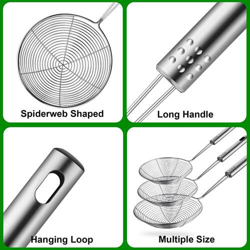 Spider Strainer Wire Skimmer Spoon Kitchen Frying Food