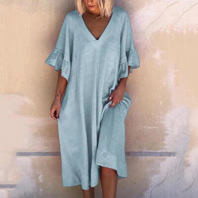 Explosive collar patchwork dress爆领拼接连衣裙