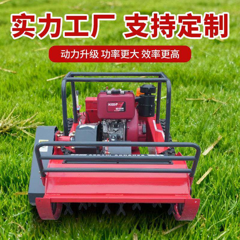 履带机式100全HLY0木型科普192欧五碎草机 地形灌丛小型碎草器人
