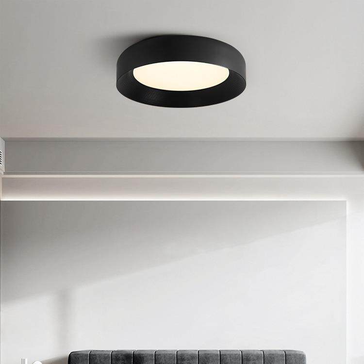 卧室吸顶灯现代简约大气智能创意护眼led黑色客厅书房房间吸顶灯